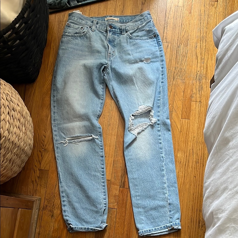 Levi's Light Blue Middy Straight Jeans